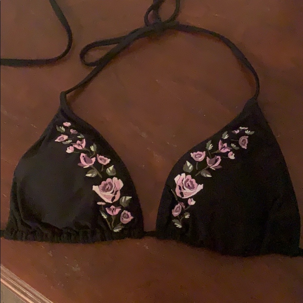 Floral bikini top